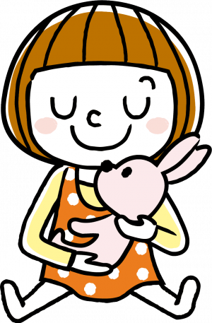 girl-bunny-hug